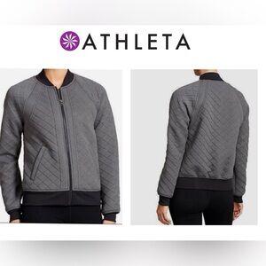 Athleta Infusion Bomber‎ Embossed Quilted Athletic Jacket, Medium